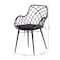 Baxton Studio Ballerina Modern Bohemian Black Finished Rattan and Metal 2-Piece Dining Chair Set, PR 231-2PC-12823-ZORO - alternate 5